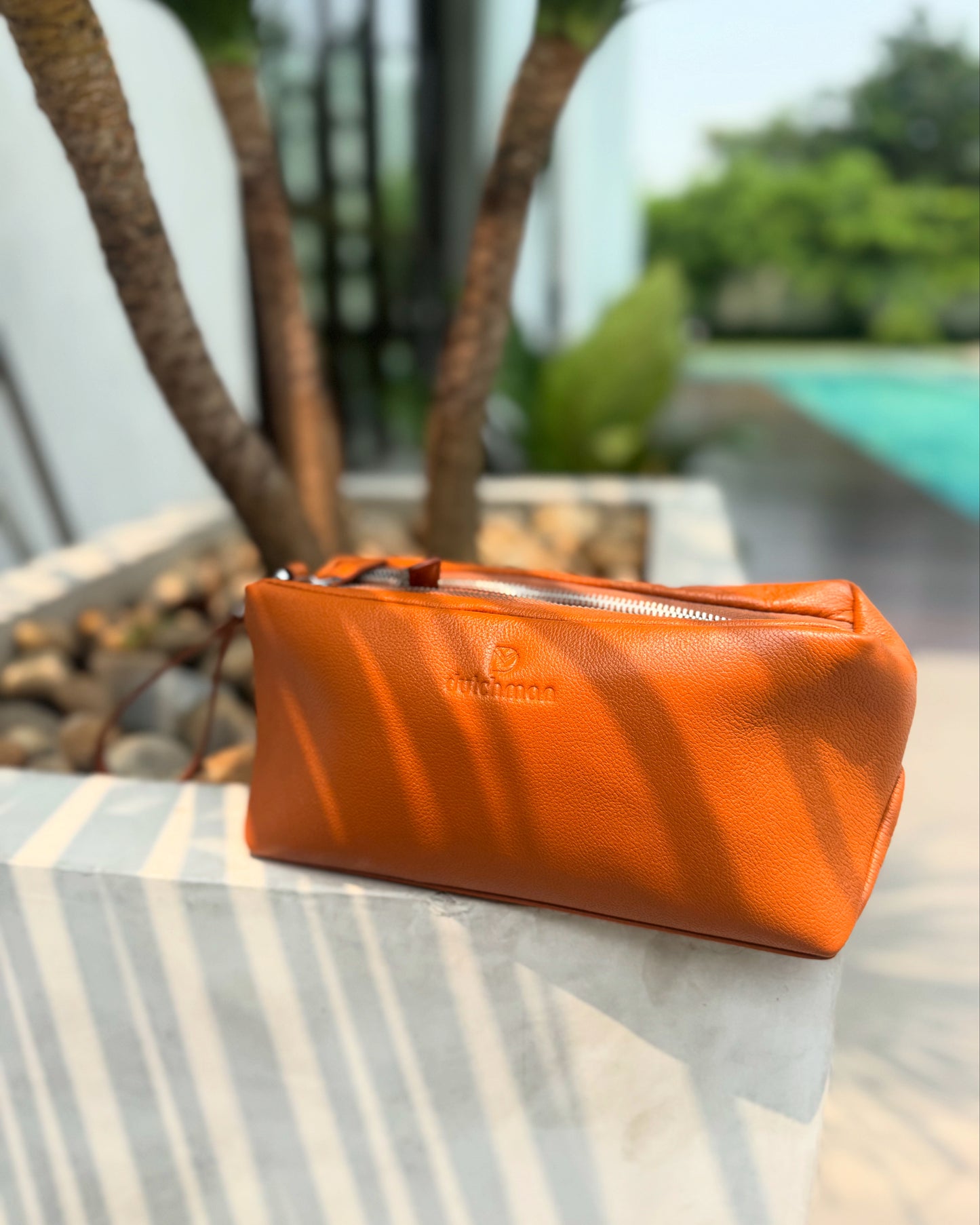 The Hatch – Double Compartment Orange Travel  Pouch