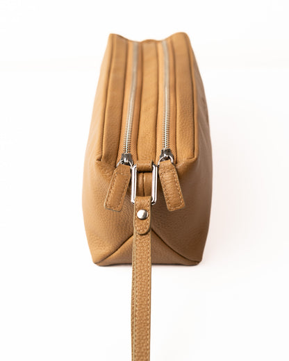 The Hatch – Double Compartment Beige Travel Pouch