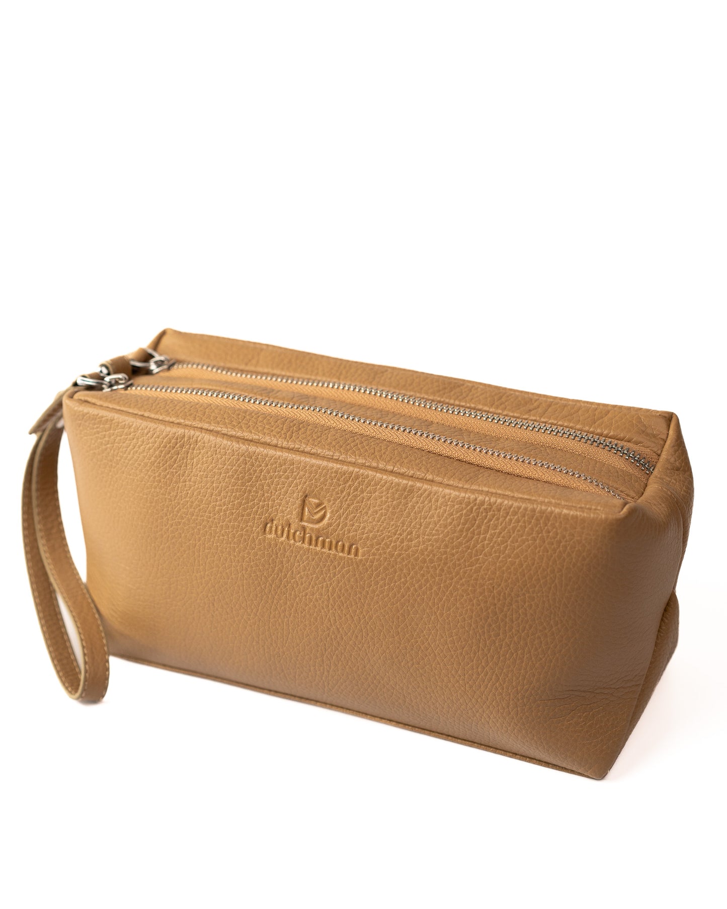 The Hatch – Double Compartment Beige Travel Pouch
