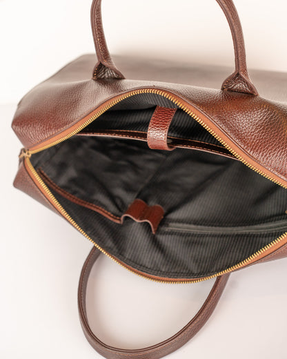 The Flint - Leather Executive Bag with Laptop Compartment ( Burgundy )