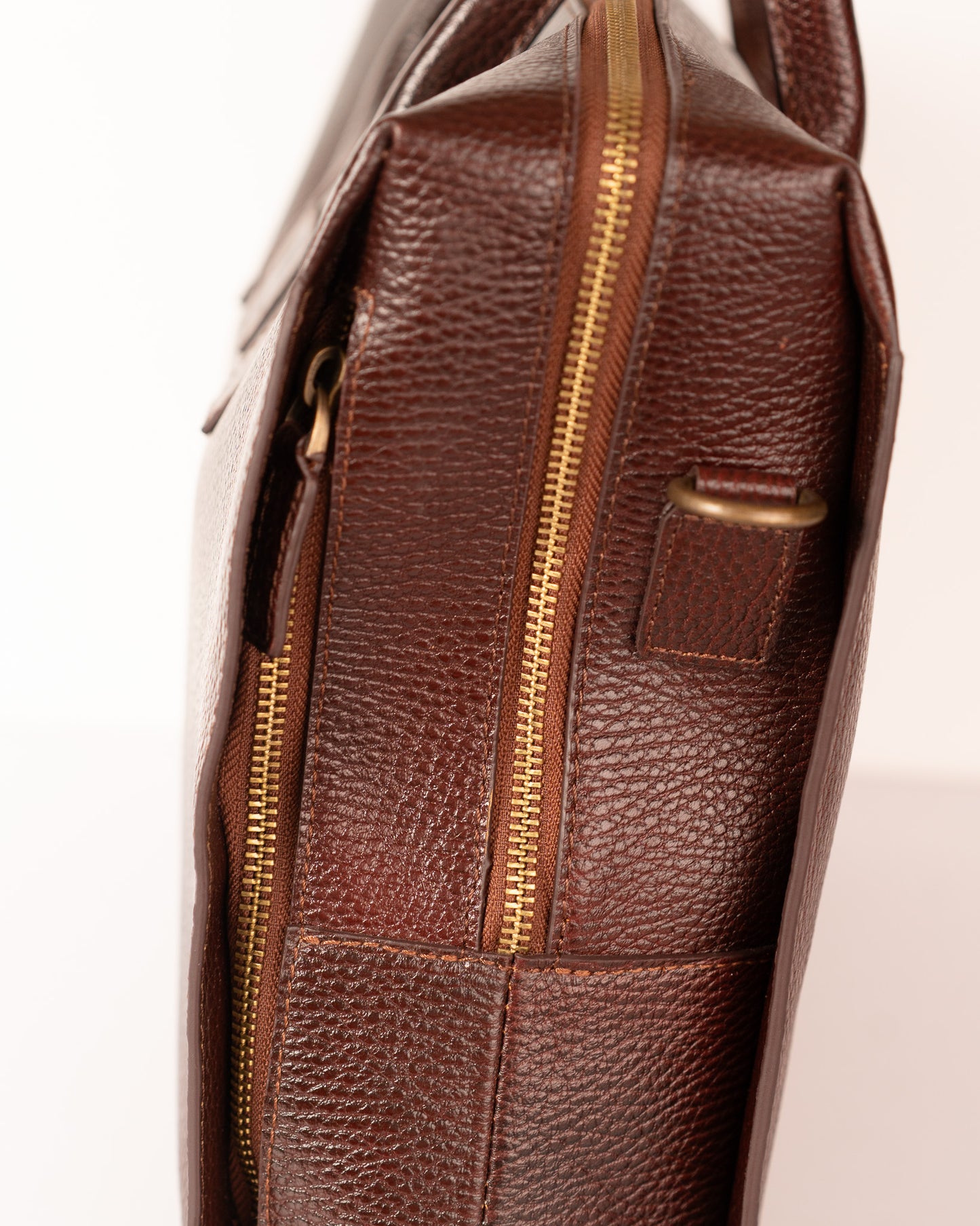 The Flint - Leather Executive Bag with Laptop Compartment ( Burgundy )