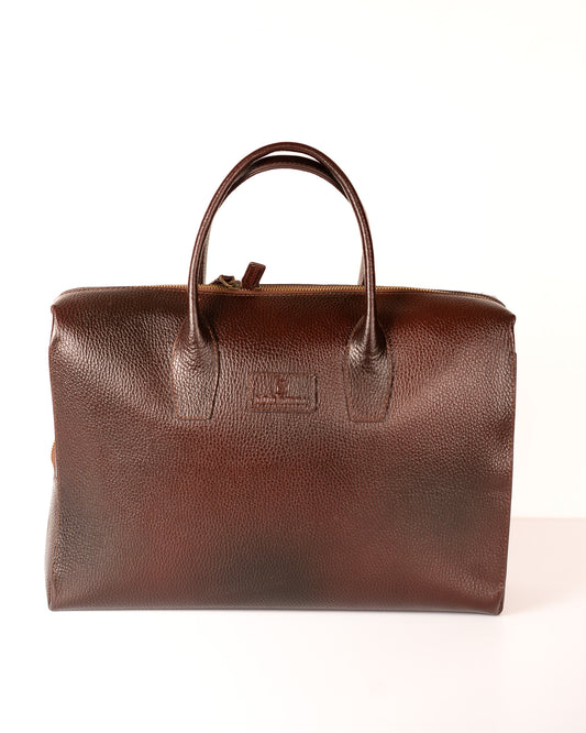 The Flint - Leather Executive Bag with Laptop Compartment ( Burgundy )