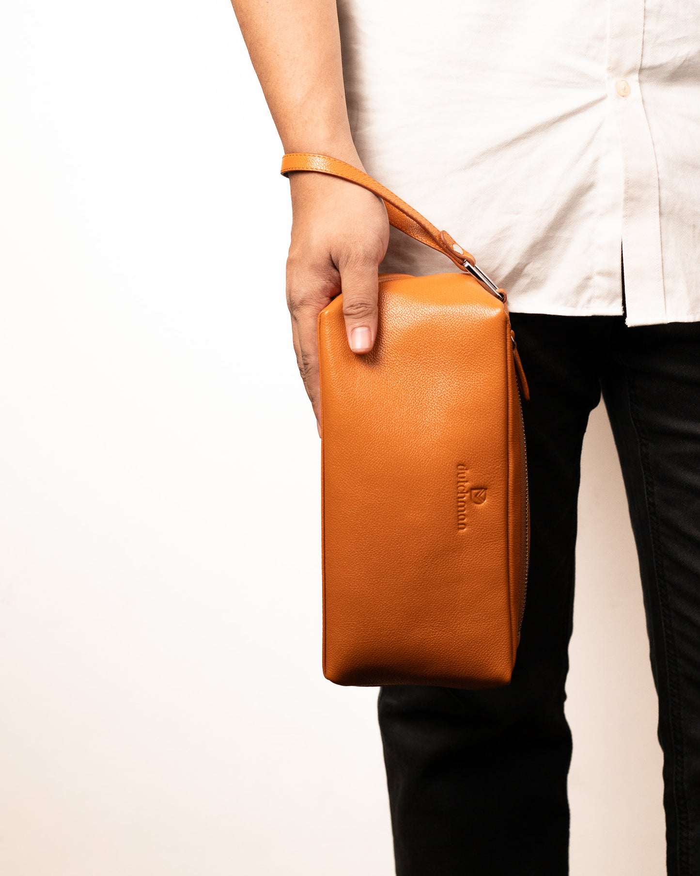 The Hatch – Double Compartment Orange Travel  Pouch