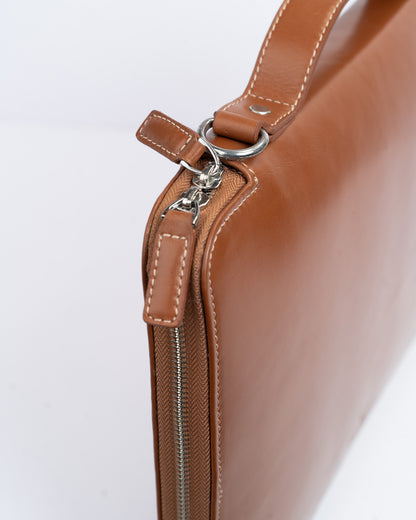 The Stack : Laptop Organizer in Tan by Dutchman