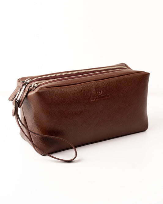 The Hatch – Double Compartment Maroon Travel Pouch